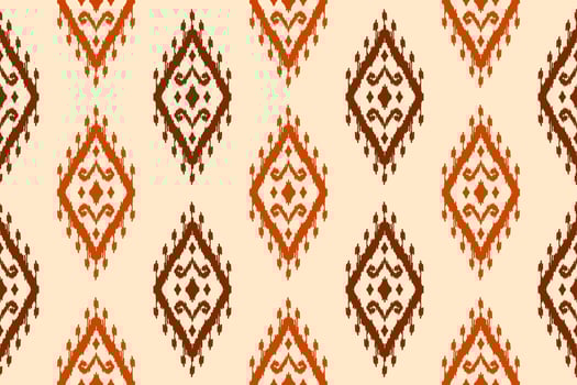 Abstract ethnic ikat background. Ethnic seamless pattern in tribal. Fabric Indian style. vector