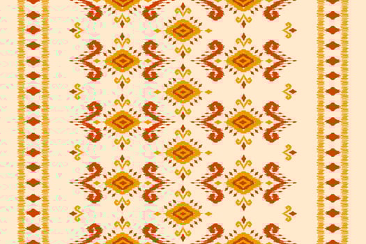 Ethnic ikat seamless pattern in tribal. American, Mexican style. Aztec geometric ornament print. vector