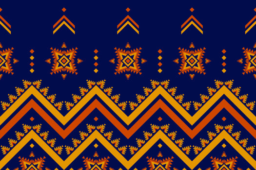 Geometric ethnic flower seamless pattern traditional. American, mexican style. Aztec ornament print. vector