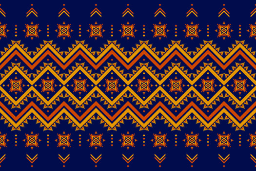 Geometric ethnic flower seamless pattern traditional. American, mexican style. Aztec ornament print. vector