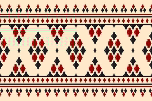 Carpet ikat pattern art. Ethnic oriental seamless pattern traditional. Indian style. vector