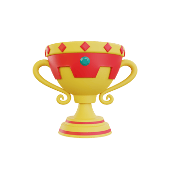 3d rendering game asset trophy png