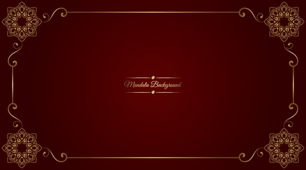 luxury background with golden mandala ornament vector