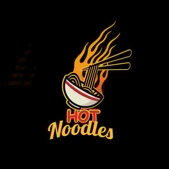 design logo noodles food vector illustration