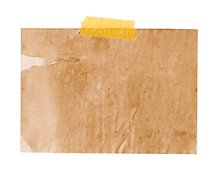 Old rough paper texture with tape png