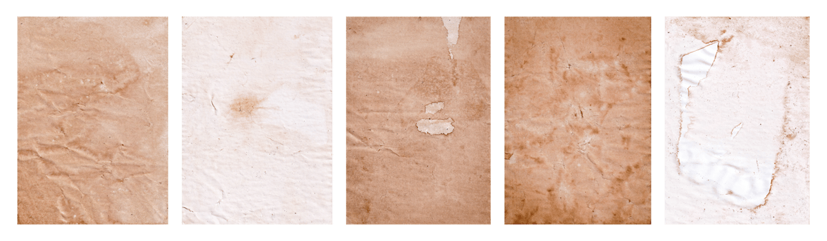 Set of old paper texture. Vintage paper collection png