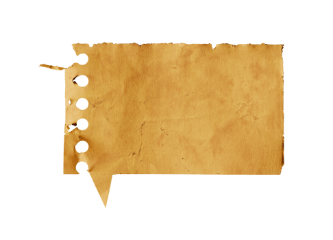 Old speech text paper texture isolated png
