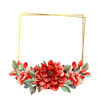 Gold Geometric Floral greenery leaves Frames png