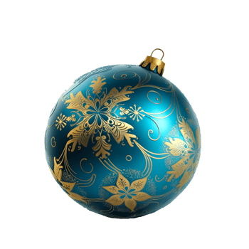 blue Christmas decoration ball png