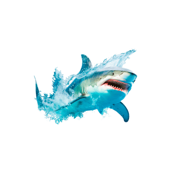 white shark png AI generative