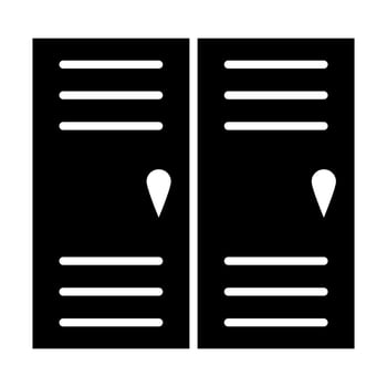 Lockers Glyph Icon Design vector