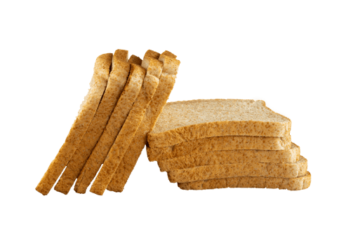 Stack of plain bread isolated png