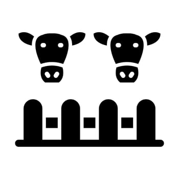 Livestock Farming Glyph Icon Design vector