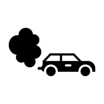 Car Pollution Glyph Icon Design vector
