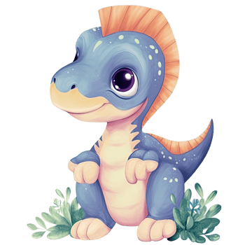 Cute Little Dinosaur, Primeval animal cartoon, png