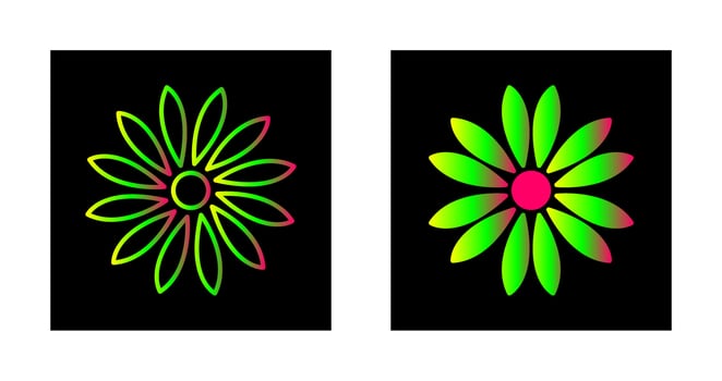 Unique Flower Vector Icon
