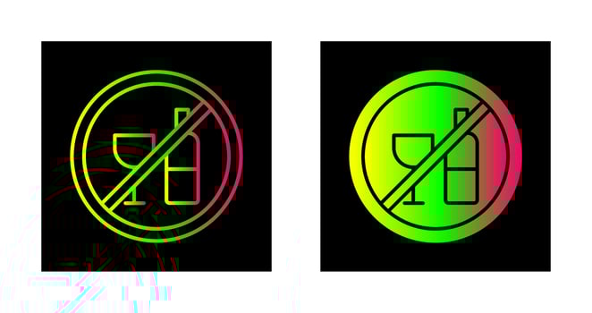 No Drinking Vector Icon
