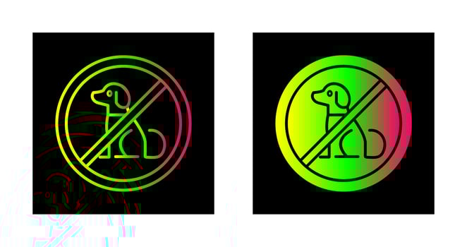 No Pets Vector Icon