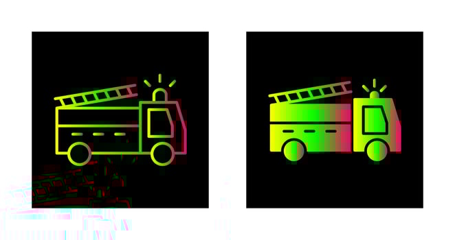 Unique Fire Truck Vector Icon