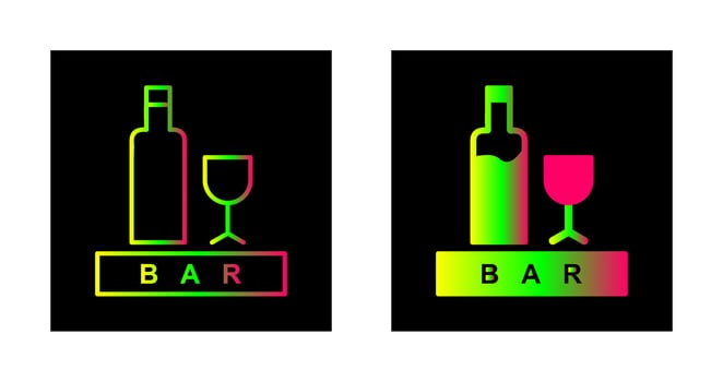 Unique Bar Sign Vector Icon