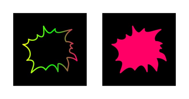Unique Explosion Vector Icon