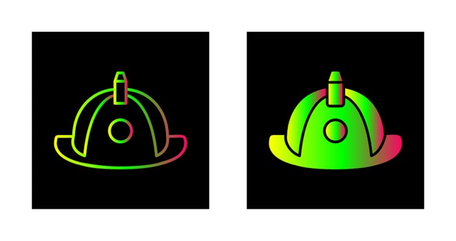 Unique Firefighter Hat Vector Icon