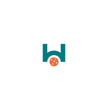 Letter W Pickleball logo design vector