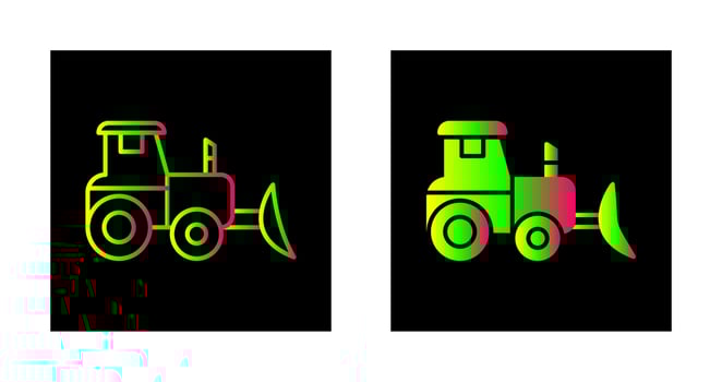 Industrial Tractor Vector Icon