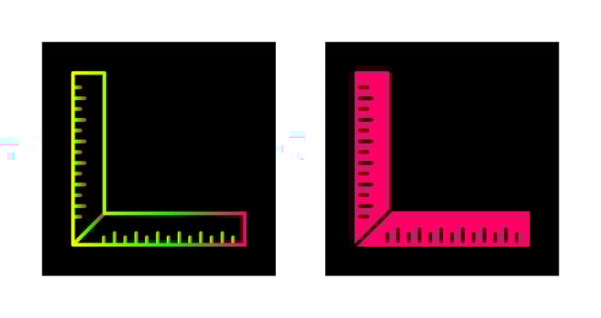 square Ruler Vector Icon