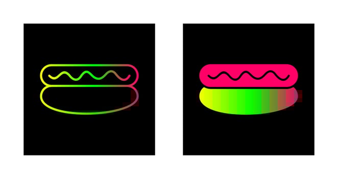 Hot Dog Vector Icon