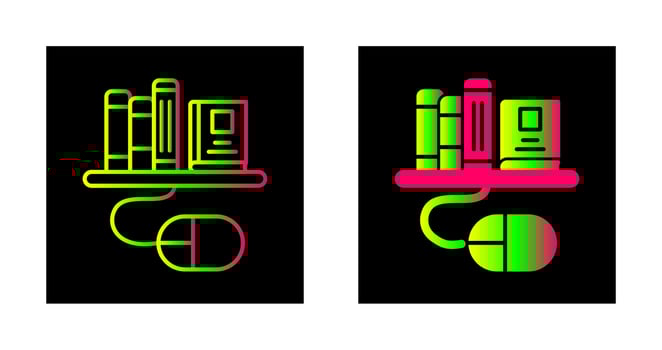 Digital Library Vector Icon