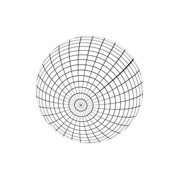 earth globe icon with black grid vector