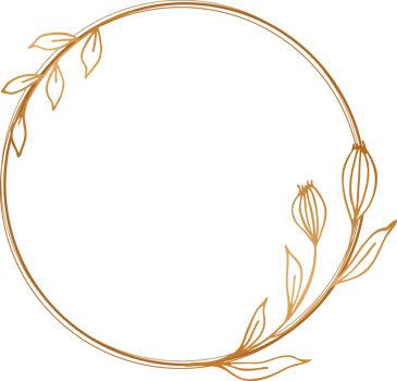 Luxury gold circle floral frame for wedding invitation, engagement invitation, greeting card, or logo png