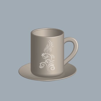 3D Mug with hot tea and milk or cappuccino and latte. Realistic americano and espresso drink illustration, coffee cup. vector