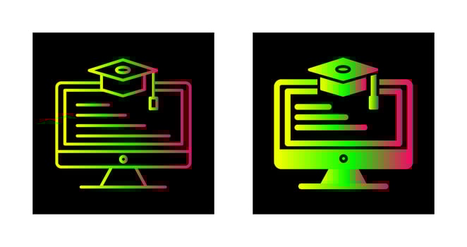 Online Learning Vector Icon