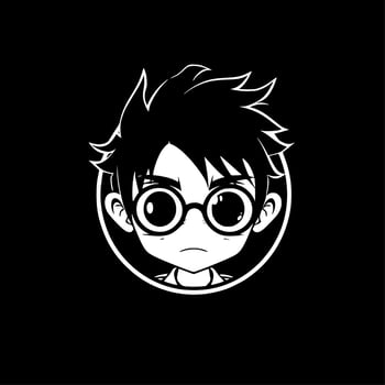 Anime, Black and White Vector illustration