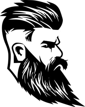 Beard - Minimalist and Flat Logo - Vector illustration