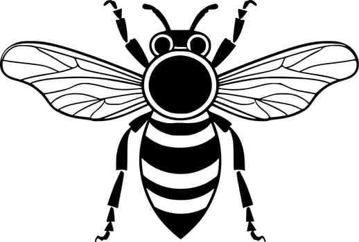 Bee, Minimalist and Simple Silhouette - Vector illustration