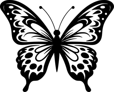 Butterflies, Minimalist and Simple Silhouette - Vector illustration