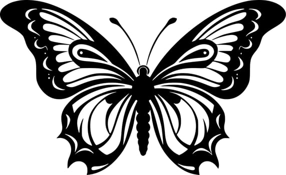 Butterfly, Minimalist and Simple Silhouette - Vector illustration
