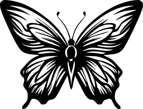 Butterfly, Minimalist and Simple Silhouette - Vector illustration