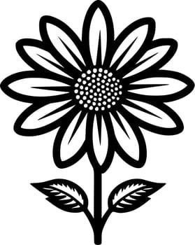 Daisy, Minimalist and Simple Silhouette - Vector illustration