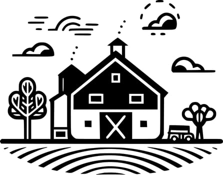 Farm - Minimalist and Flat Logo - Vector illustration