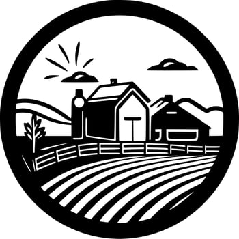 Farm - Minimalist and Flat Logo - Vector illustration
