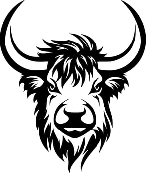 Highland Cow - High Quality Vector Logo - Vector illustration ideal for T-shirt graphic