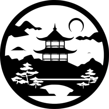 Japan, Minimalist and Simple Silhouette - Vector illustration