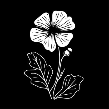 Primrose, Minimalist and Simple Silhouette - Vector illustration