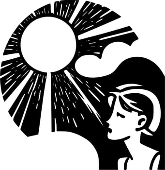 Summer, Minimalist and Simple Silhouette - Vector illustration