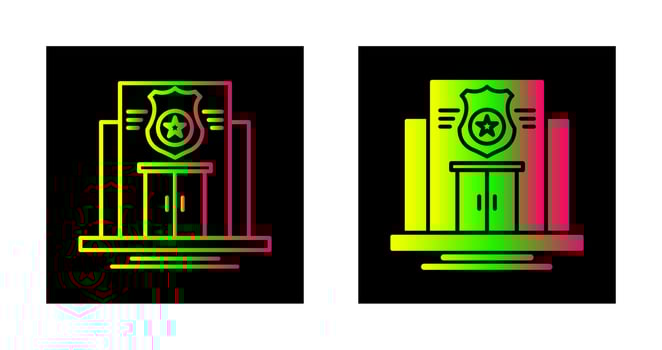 Police Station Vector Icon