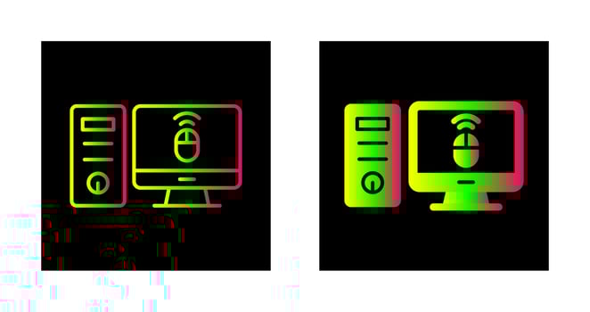 Desktop Computer Vector Icon